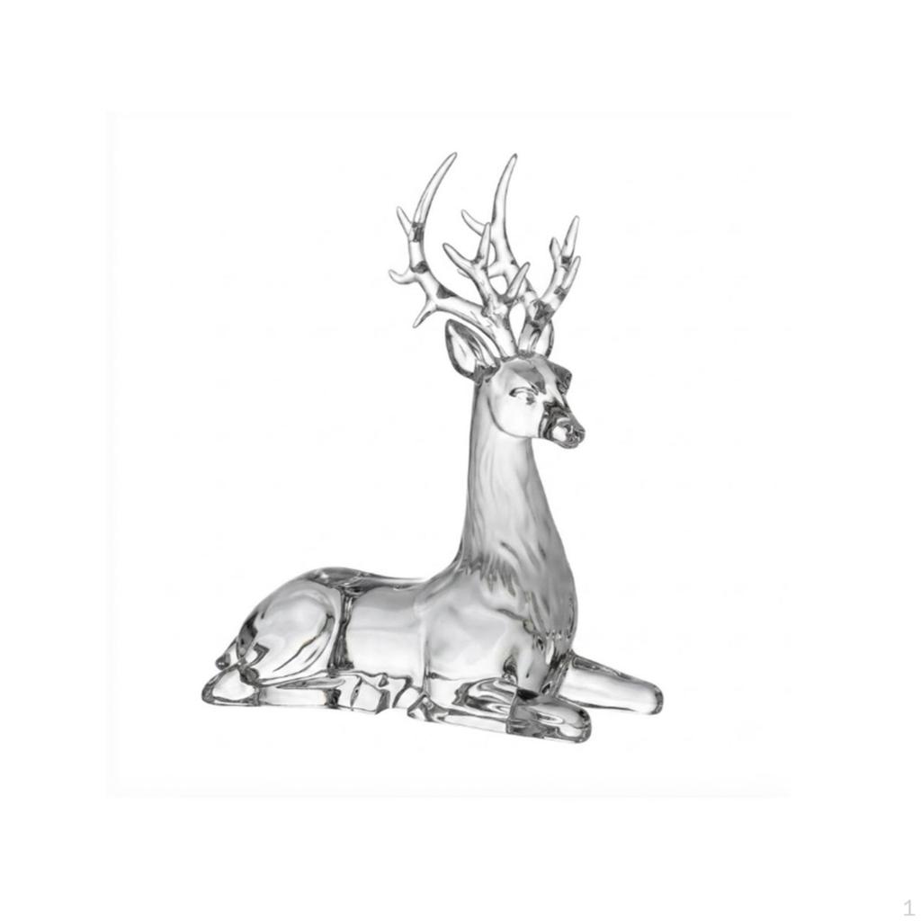 Acrylic Deer Figurine Modern Reindeer Tabletop Decor Decorative Clear