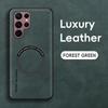 Hülle für Samsung S26 S25 S24 S23 S22 S21 S20 plus ultra Neue magnetische Saug-Schutzhülle aus Schafsleder Kabelloses Laden schlicht