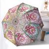 1pc Sturdy 8-Bone Auto Umbrella, Pale Marine Turtle Dolphin Umbrella, Digital Printed, Foldable Umbrella for On-the-Go Outdoor Use