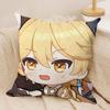 Aether Cute Cute Genshin Impact Cushion Cover Silky Short Plush Invisible Zipper Dustproof Sofa Pillow Case For Home Decor
