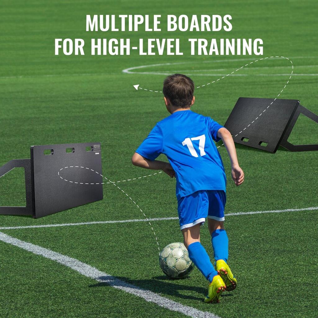 Soccer Rebounder Board, 45"X18" Portable Soccer Wall with 2 Angles Rebound, Foldable HDPE Kickback Rebound Board, Soccer Training Equipment for Kids