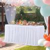 Chiffon Table Skirt for Baby Shower Tulle Ruffle Table Cloth for Wedding Birthday Party Bridal Shower Cake Table Decorations