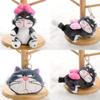 Plush Cat Keychain With Pink Butterfly Bow For Girls Gift And Accessories