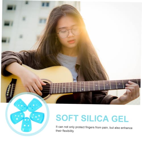 HYTROVE 25-Piece Guitar Silicone Finger Protectors, Lightweight and Portable, for Stringed Instruments
