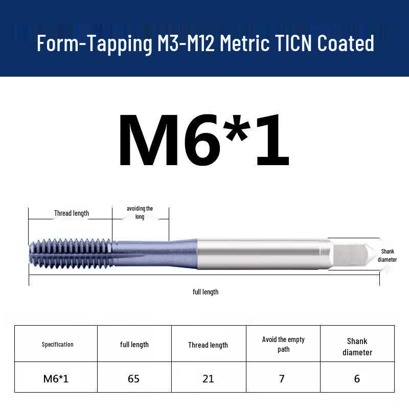 Jundingying M6*1 Black Titanium Extrusion Tap