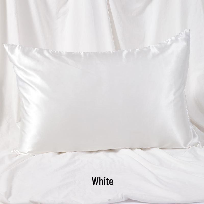 Solid Color Imitation Silk Pillowcase - Ice Silk Feel Satin Cushion Cover