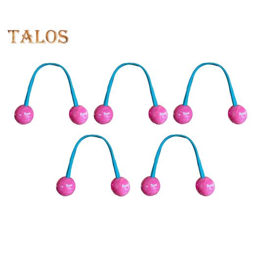 

5/7 шт., эластичные резинки для волос с шариковым украшением, цветные узлы, женские аксессуары для волос розы красного