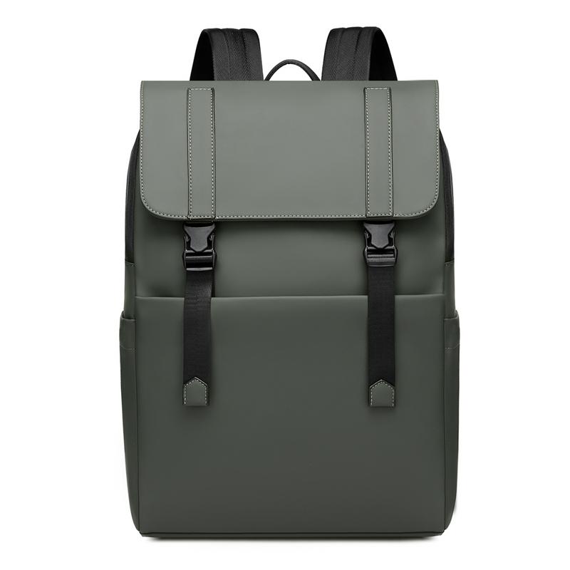 Unisex Laptop Backpack Waterproof Casual Daypack with Flap and Buckle Closure