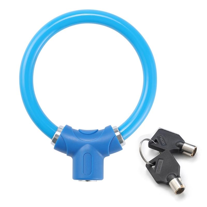 

Portable Bicycles Lock with Keys Lightweight Cycling Lock Rings Shaped Road Bike Lock Durable Padlocks Easy to Carry