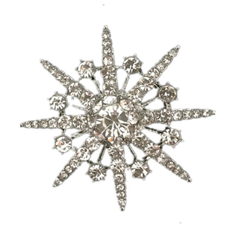 Versatile Snowflake Rhinestone Brooch - Trendy Fashion Accessory for Women's Suits