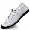 Genuine Leather Soft Soled Hollow Out Leather Shoes Summer Lace Up Sandals Roman Style Designer Shoes Breathable Beach Men Shoes