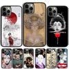Japanese Geisha Phone Case For iPhone 17 Air 14 15 16 13 12 Cover For Apple 14 15 16 Pro Max 6S Plus Coque