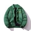 Mens Oversized Baseball Jacket Embroidered Suede Streetwear Winter Puffer Coat Teens
