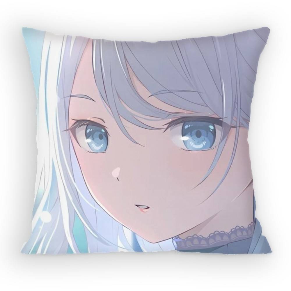 Project Sekai Yoisaki Kanade World Pillow Case Anti-Dustmite Pillowcase Invisible Zipper Silky Short Plush Sofa Cushion Cover