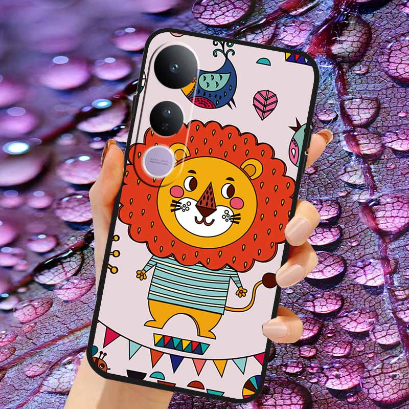 Case For Vivo V50 Lite Soft 3D Flower Relief Emboss Silicone Covers for Vivo V 50 Lite 4G 5G V50Lite Soft Capa Protective Casing