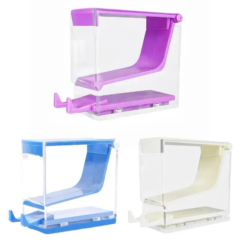 1PCS Dental Cotton Roll Box Cotton Roll Dispenser Bracket Top Press Type Hemostatic Cotton Roll Storage Box Dental Storage Box