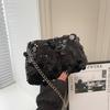 Pailletten Abendparty Schultertaschen Für Damen Leichte Tragbare Damen Ketten Umhängetasche Einfarbige Lässige Damen Handtasche