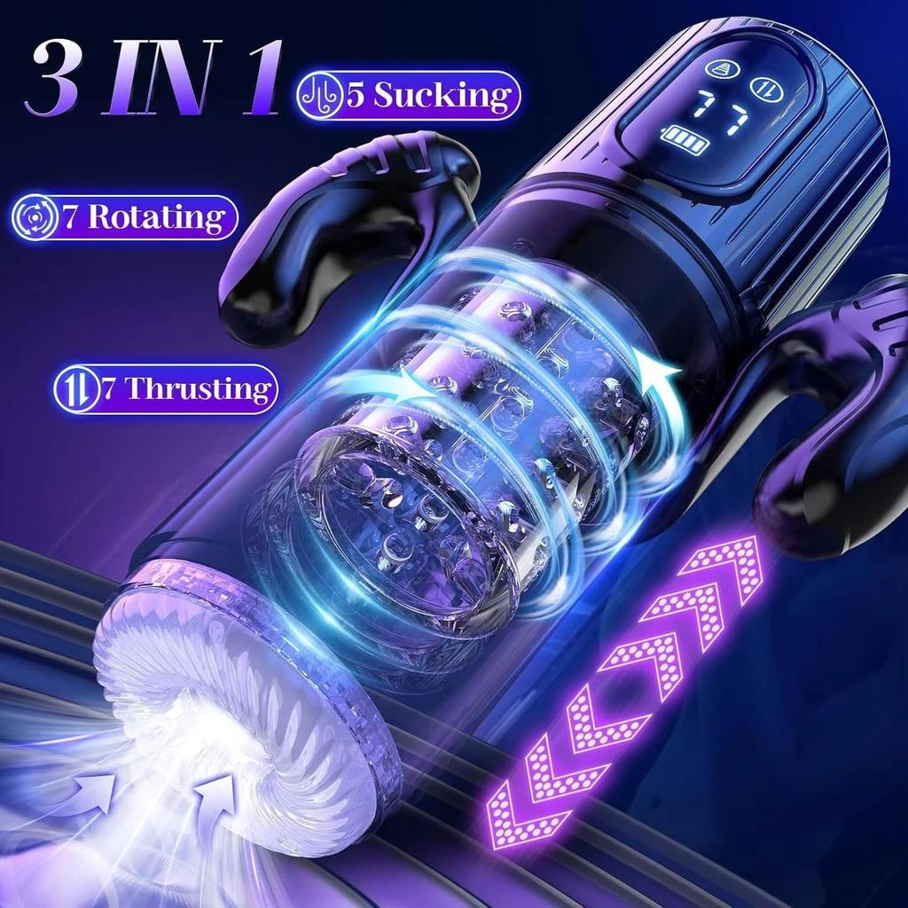 Male Masturbator High Speed Automatic Thrusting Piston Stroker Masturbator Telescopic Vagina Blowjob Masturbation Sex Machine Sex Toys