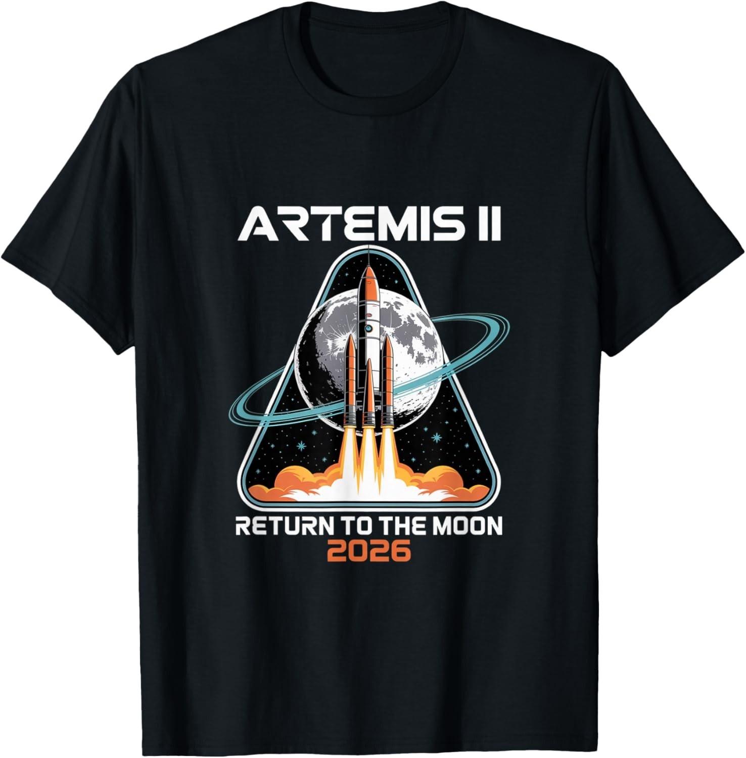 Artemis II to The Moon Rocket Launch Space Exploration Unisex T-Shirt XXXXL
