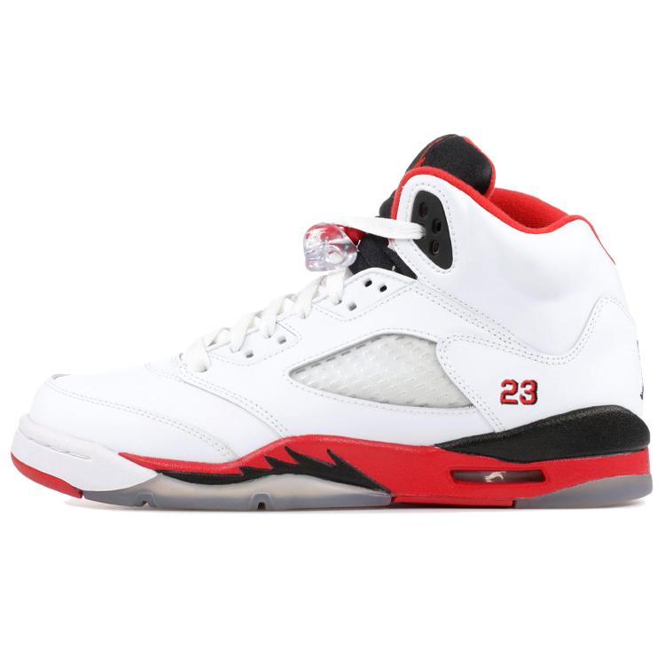 Air Jordan 5 Retro Grade School 'Fire Red' 2013 (Unisex) White / Fire Red / Black Kids' Basketball Shoes 440888 120