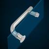 Stainless Steel Shower Handle Single Handle Bathroom Glass Door Handle Sliding Door Pull Household Hardware