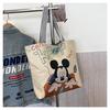 Goldfaden Canvas Tragetasche - Damen Cartoon Schulterhandtasche
