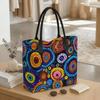 Colorful Dot Art Tote Bag Large Capacity Casual Shoulder Bag for Daily Shopping Travel