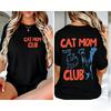 Double Sided Cat Mom Themed Unisexs Tshirt Cotton Round Neck Casual Travel Top For Unisex T Shirts Graphic T Shirts Y2k Top