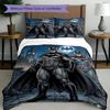 3pcs Duvet Cover Set (1*Duvet Cover + 2*Pillowcase, Without Core),Batman Print Bedding Set, Bedroom Decor, All‑Season, Birthday Gift