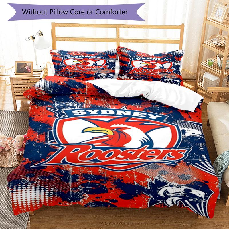 3pcs Football Team (23) Design Cover Set - HD Printed Bedding with 1 Cover and 2 Pillowcases - Perfect for Home and Dorm Decor