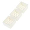 3Pcs 1/12 Dollhouse Miniature Plastic Frame Hand-Woven Storage Basket Decoration