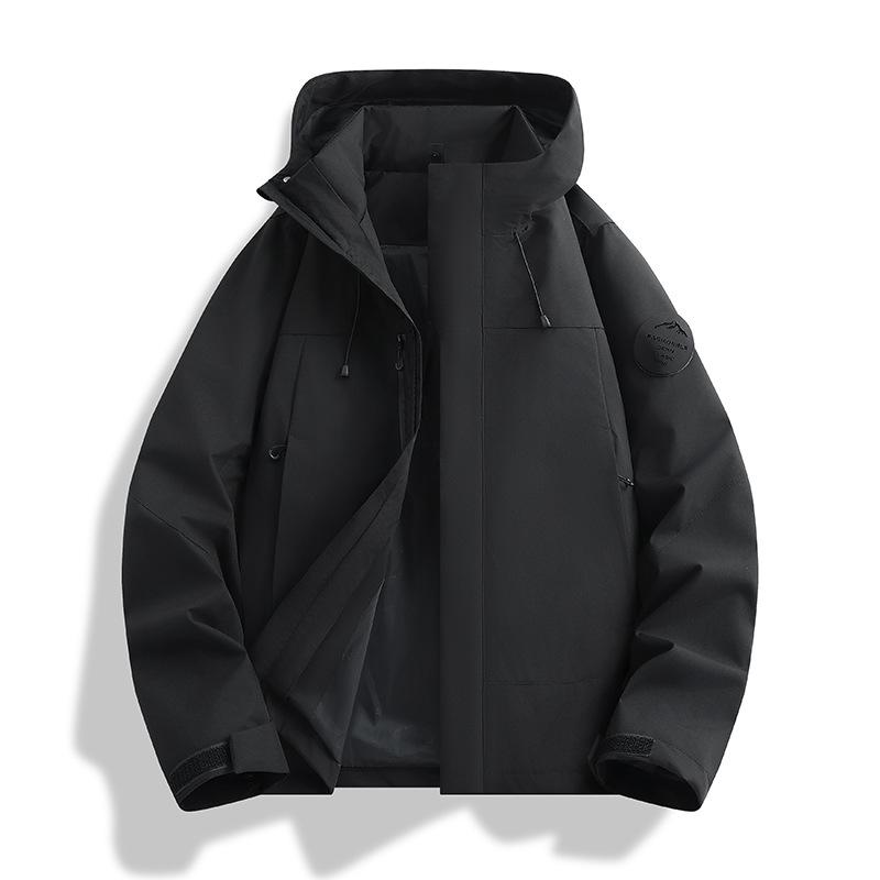 Camel Unisex 3-in-1 Mountaineering Jacket: Graphene-Lined, Windproof, Waterproof, and Warm, New Style, Two-Piece Set.