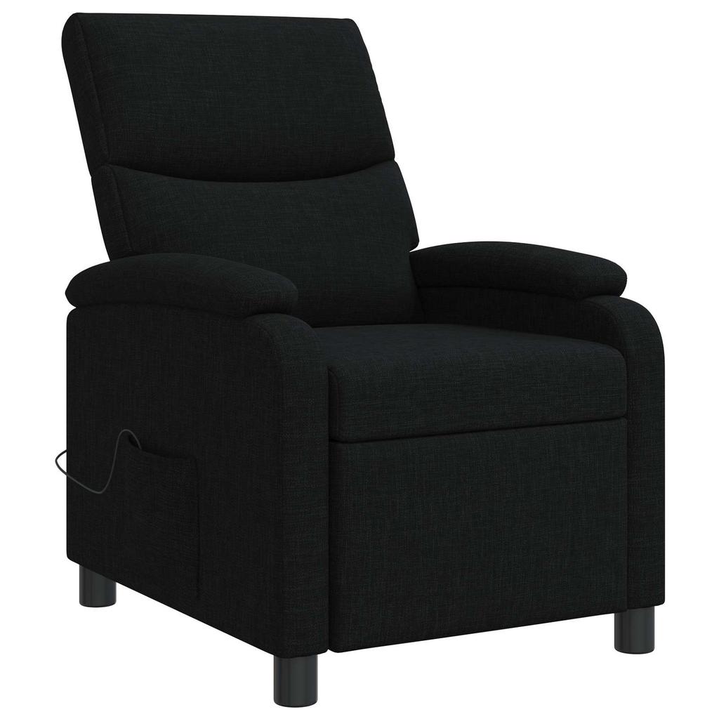 Massage Relax Chair Black Fabric