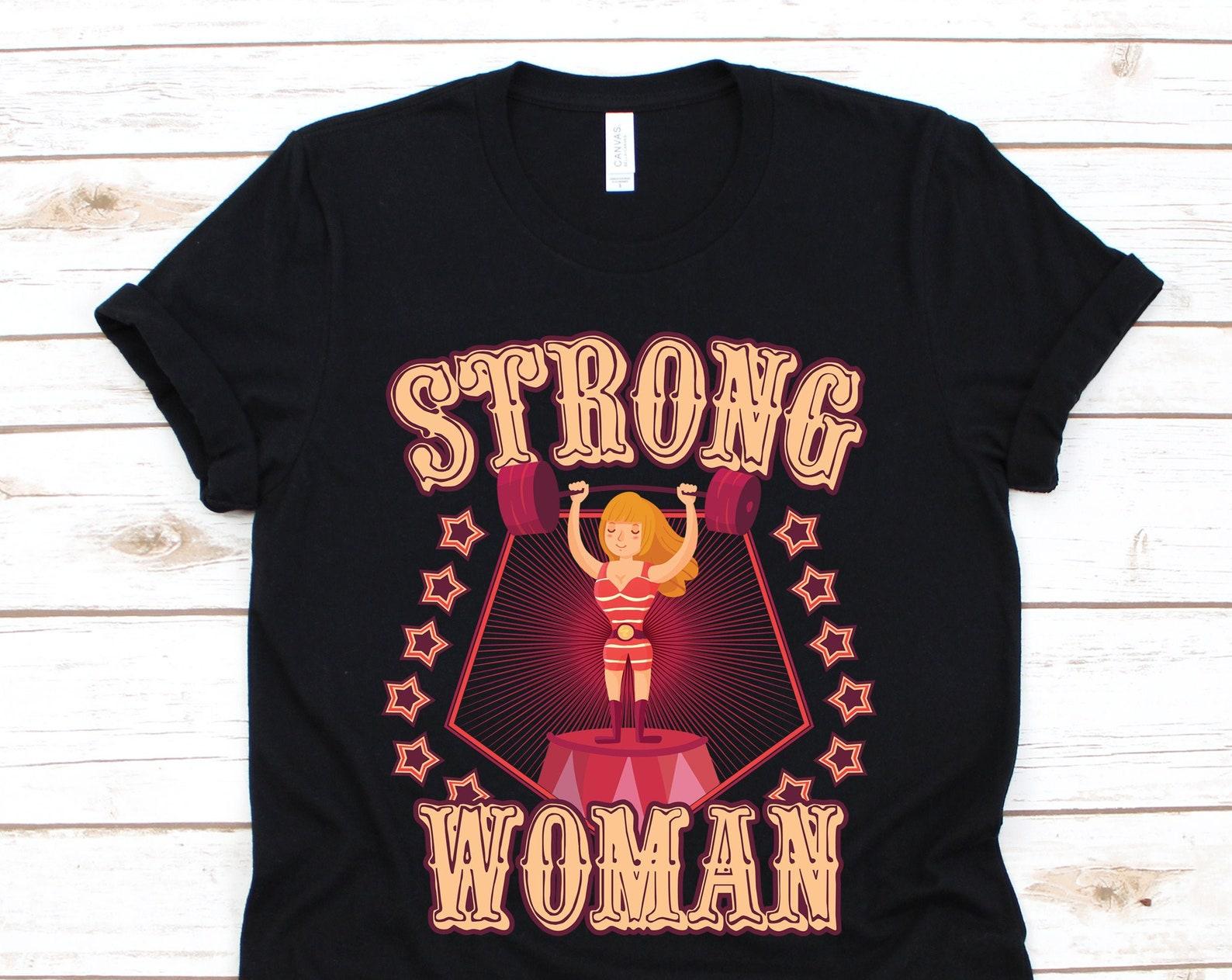 Strong Circus Staff Costume Carnival Vintage T-Shirt, Clowns Ringmaster Tee, Kids Birthday Children Party Present, Circus Lover Gifts, 140