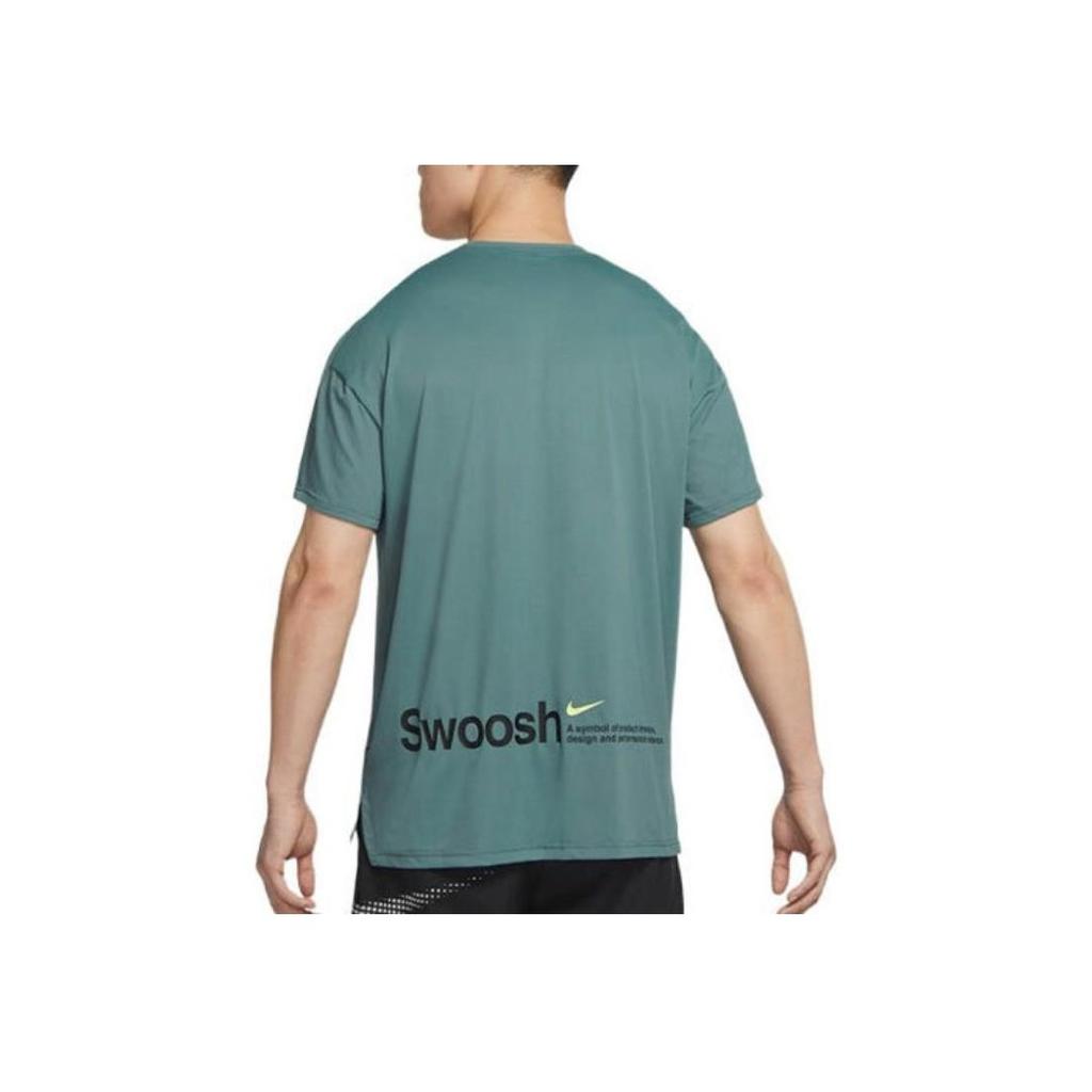 Nike Pro Dri-FIT Logo Print Crew Neck Short Sleeve T-Shirt Men Tops Green DX6305-387