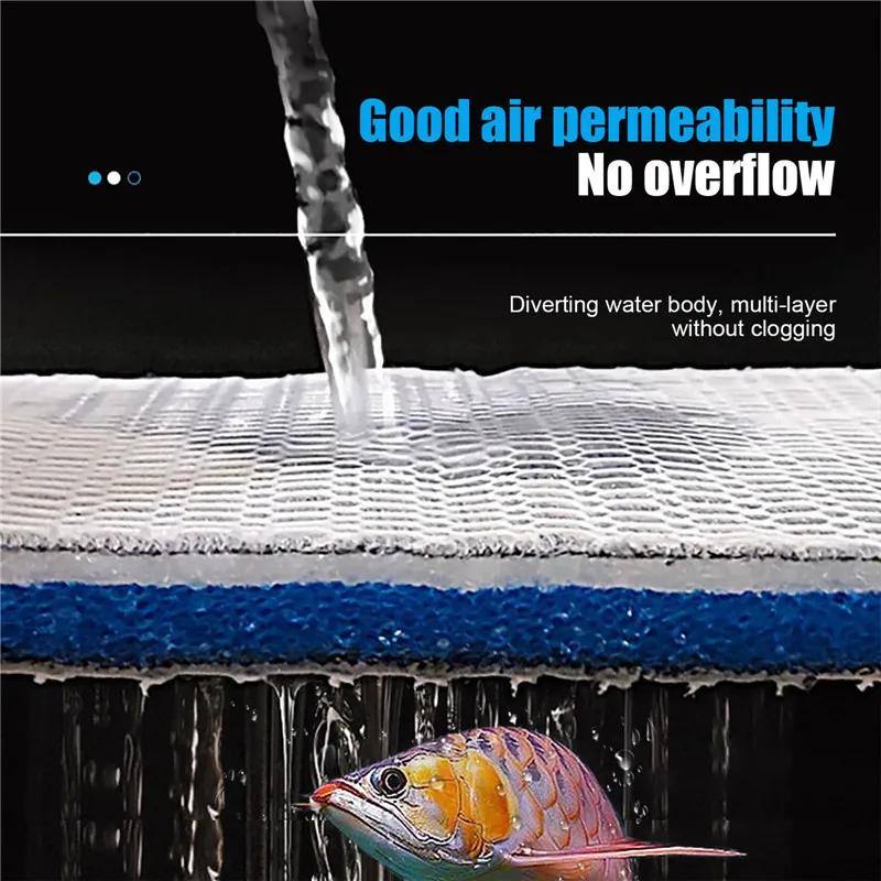 Aquarium 8D Sponge Fish Pond Filter Cotton Cleaning  Purifier Water Purification Without Gel Cotton Filter Medium Cotton