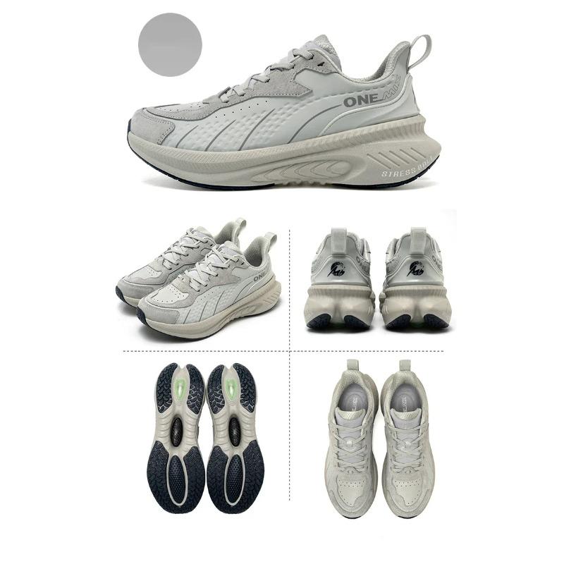 Onemix Winter Training Running Shoes For Men Sport Shoes Leather Warm Wear-Resistant Female Jogging Shoes Walking Sneakers