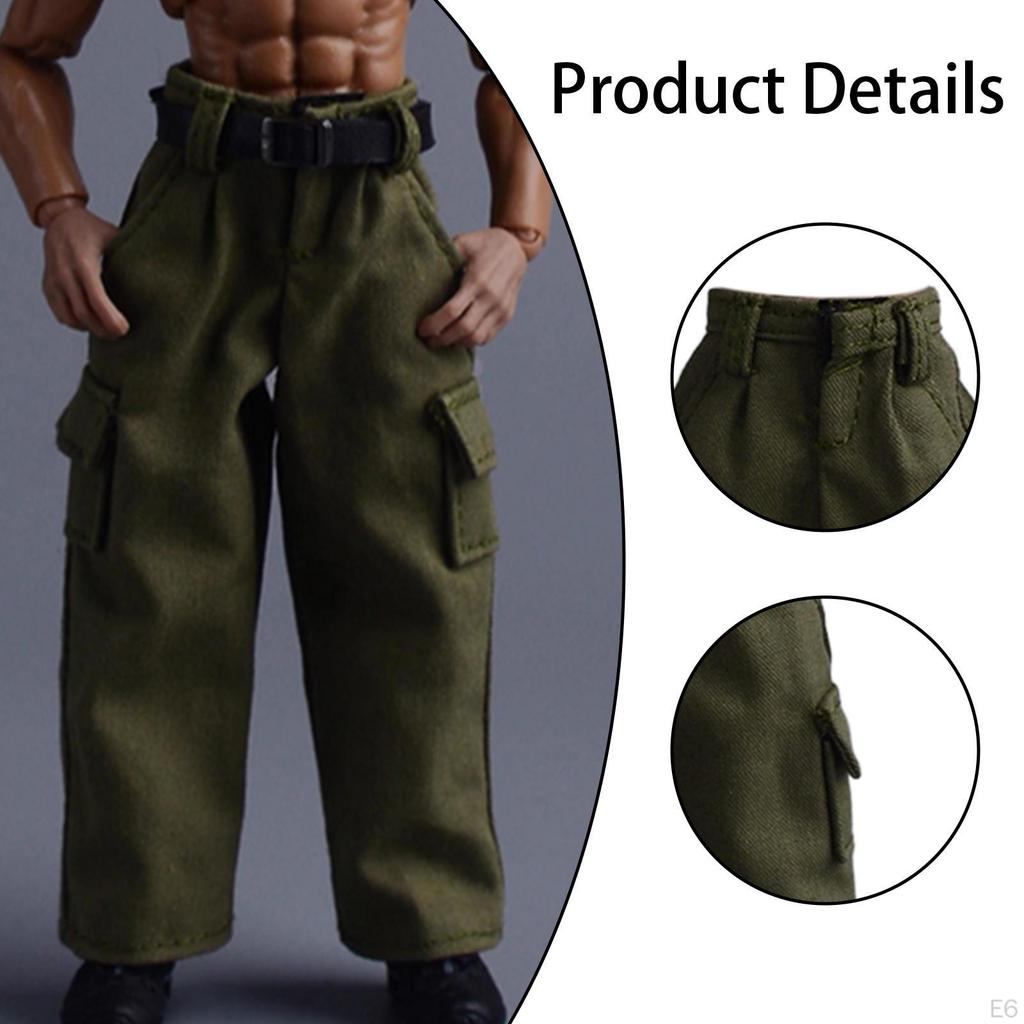 1/12 Action Figure Clothes Doll Costume Pants Mini Fashion Miniature Clothing Dress up for 6 inch