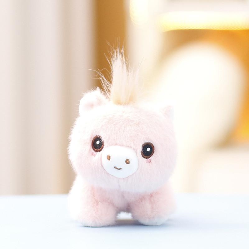 Pony Keychain Plush Doll Soft Pp Cotton Filling Adorable Stuffed Animal For Kids