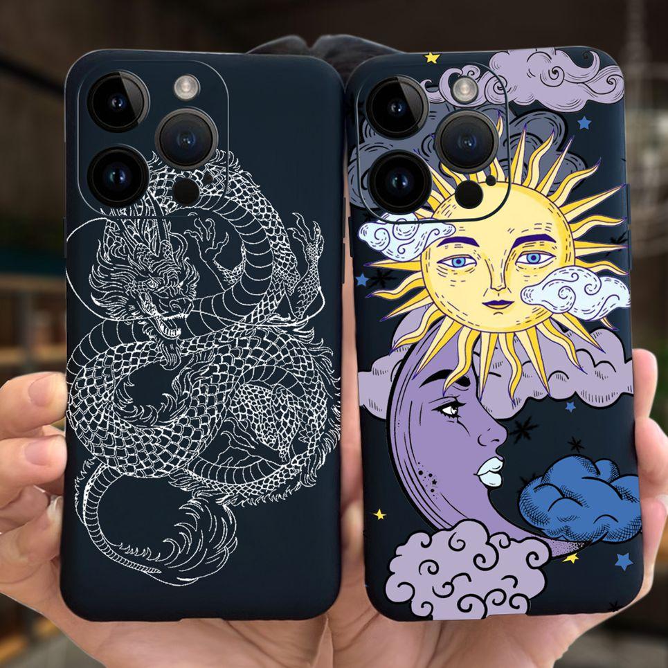 Cases For iPhone 14 Pro Max Case Apple iPhone 14 Pro 14Plus Astronaut Dragon Cool Style Back Cover Matte Ultra Soft Sikilly Capa
