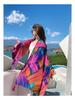 Women's Ethnic Style Silk Scarf: Extra Large, Versatile Sun Protection Shawl for Summer