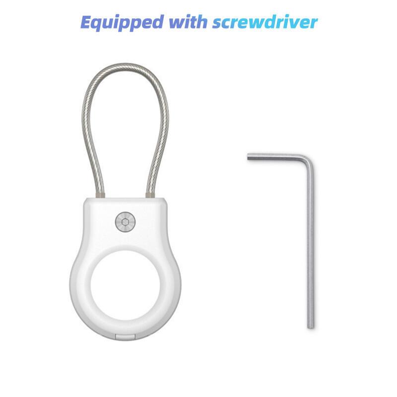 HdoorLink For Apple AirTag Tracker GPS Locator Keychain Protector Cover Safety Lock Protective Case Anti Lost Secure Holder For AirTags