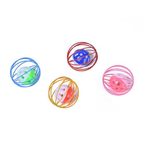 Hollow Ball Bell Sound Making Cat Kitten Interactive Scratch Playing Pet Toy