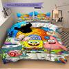 Custom Name Spongebob Patrick Ocean Fun Print 3Pcs Bedding Set Duvet Cover With 2 Bedro Pillowcase Home Birthday Gift