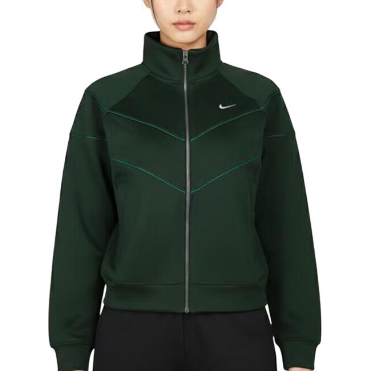Nike Jackets Women's Green Stand Collar Moderate Other HJ0976-323