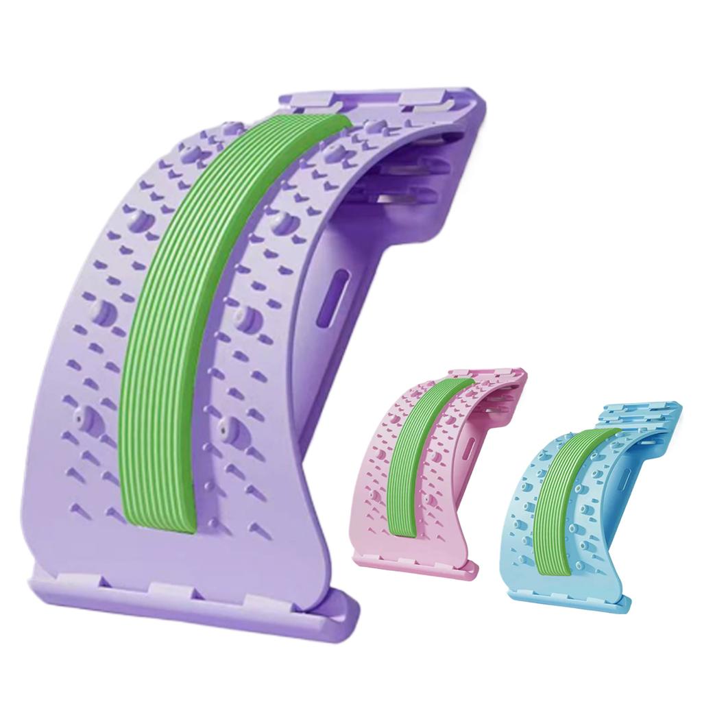 Rückenstrecker 3-stufig verstellbare Höhe Rückenstreckbrett Fitness Taille Nacken Lendenwirbelsäule Massager Wirbelsäulenstütze Muskelentspannung