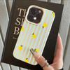 Phone Case For iPhone 17 Pro Max 16 15 14 13 12 11 Pro 14 15 Plus 17 Air Lemon Stripe Pattern Shockproof Silicone Soft Cover
