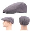 Pánská vintage bavlněná čepice Newsboy Jednobarevná Plochý baret Outdoorové sporty Sluneční klobouk