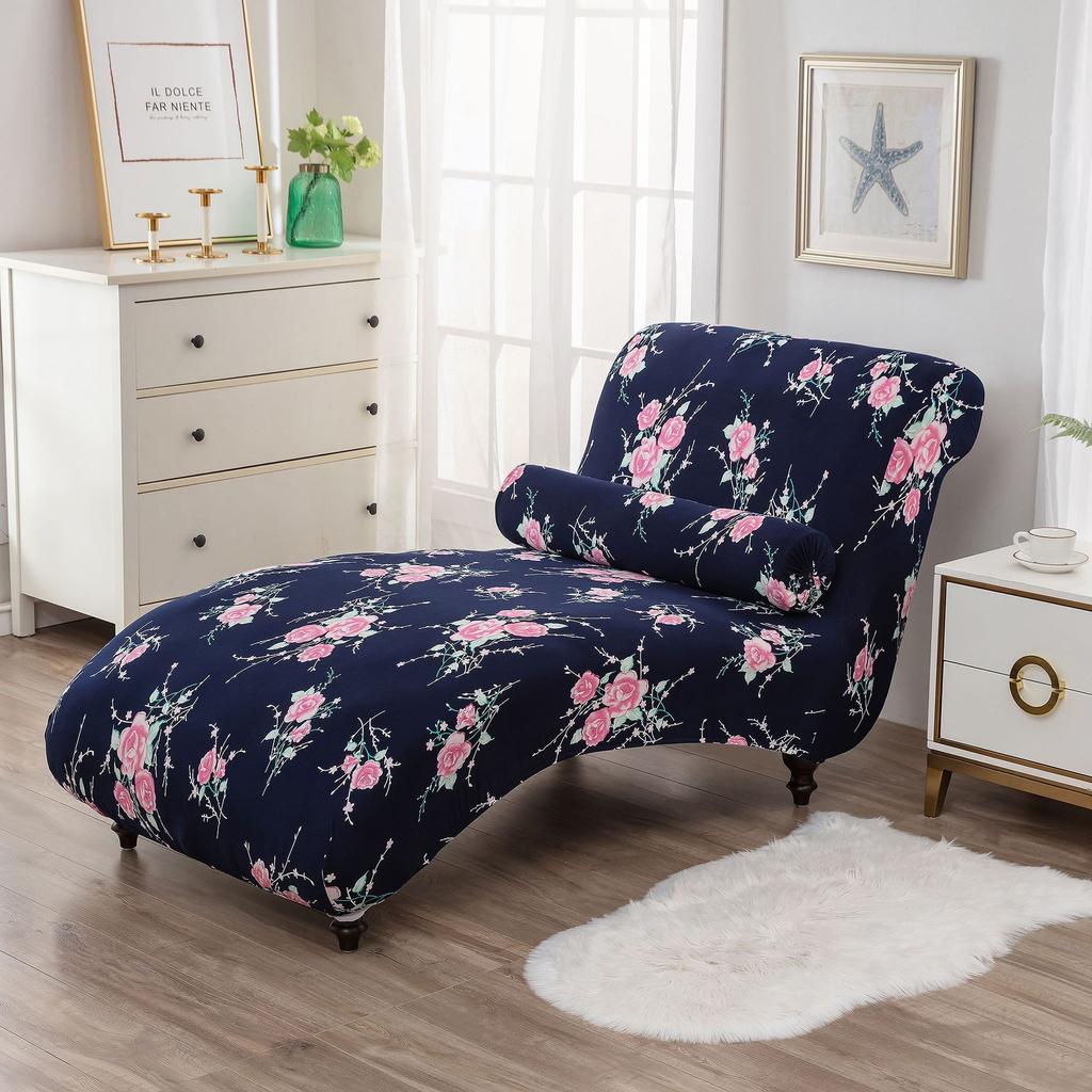 Stretch Armless Chair Protective Cover Elastic Velvet Chaise Longue Cover Sofa Bed Armcair Slipcovers Home Living Room Decor