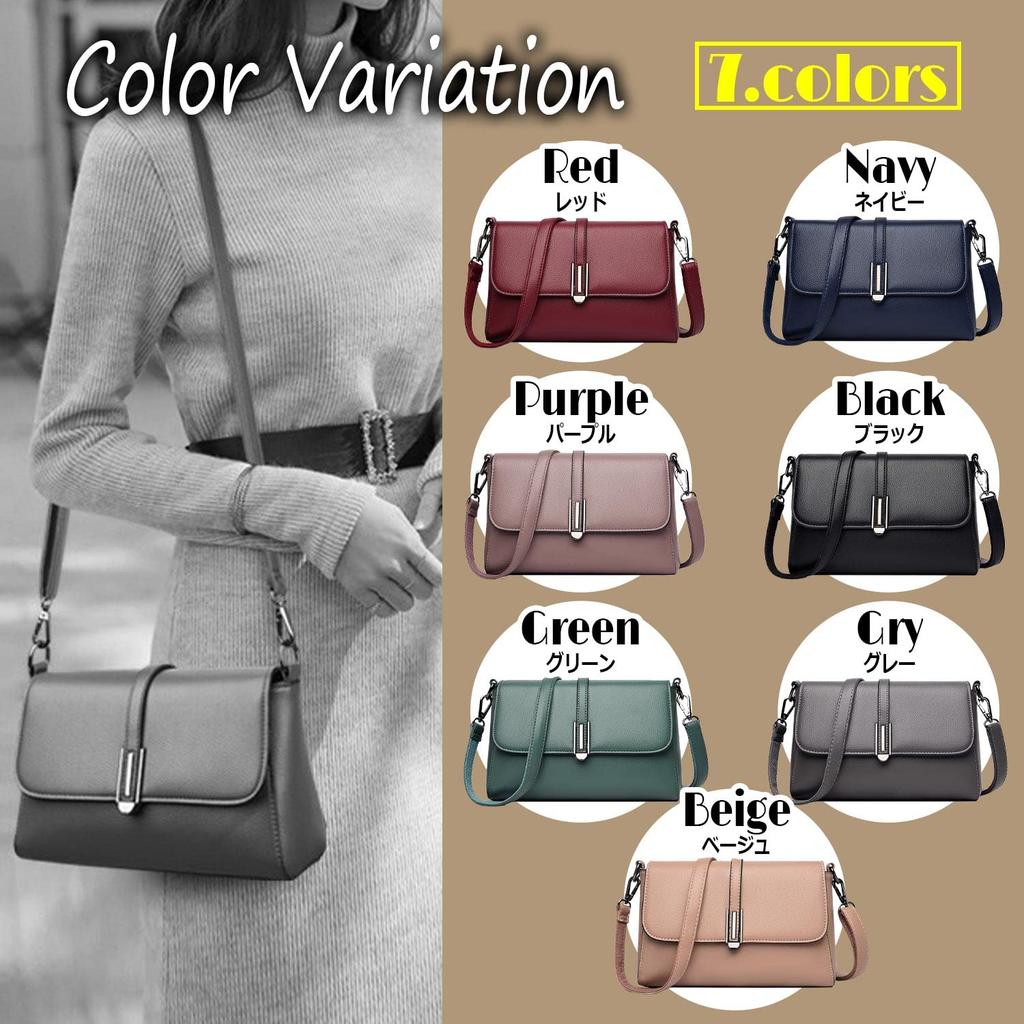 LASTOS Women's Shoulder Bag, Small, Crossbody Pochette, Lightweight Mini Bag, PU Leather (Black)